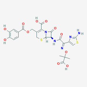 molecular formula C24H23N5O11S2 B220686 Methyl-attac-cephem CAS No. 118680-12-9