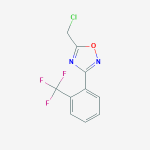 molecular formula C10H6ClF3N2O B022069 5-Chloromethyl-3-(2-trifluoromethylphenyl)-[1,2,4]oxadiazole CAS No. 110704-47-7