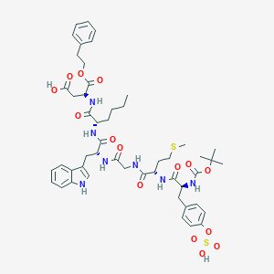 t-Butyloxycarbonyl-(sulfo-tyr)-met-gly-trp-nle-asp 2-phenylethyl ester
