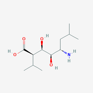 molecular formula C12H25NO4 B220750 5-Amino-3,4-dihydroxy-2-isopropyl-7-methyloctanoic acid CAS No. 115857-47-1