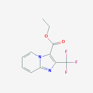 molecular formula C11H9F3N2O2 B022080 2-(三氟甲基)咪唑并[1,2-a]吡啶-3-甲酸乙酯 CAS No. 108438-46-6
