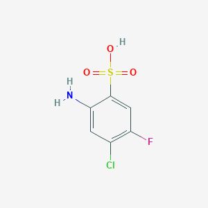 molecular formula C6H5ClFNO3S B220842 Benzenesulfonic acid, 2-amino-4-chloro-5-fluoro- CAS No. 118428-24-3