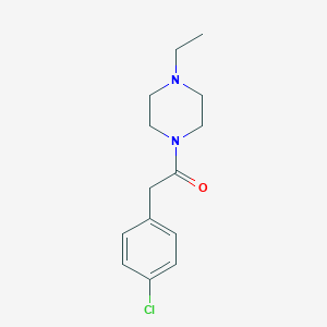 molecular formula C14H19ClN2O B220846 2-(4-Chlorophenyl)-1-(4-ethylpiperazin-1-yl)ethanone 