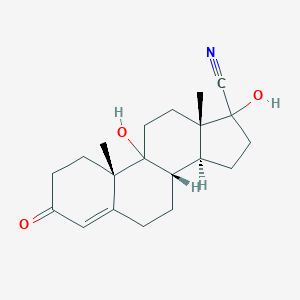 molecular formula C20H27NO3 B220847 17-Cyano-9,17-dihydroxyandrost-4-ene-3-one CAS No. 116256-35-0