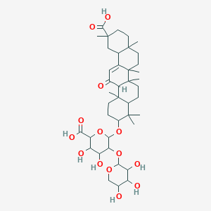molecular formula C24H30N2O4S B220872 6-[(11-carboxy-4,4,6a,6b,8a,11,14b-heptamethyl-14-oxo-2,3,4a,5,6,7,8,9,10,12,12a,14a-dodecahydro-1H-picen-3-yl)oxy]-3,4-dihydroxy-5-(3,4,5-trihydroxyoxan-2-yl)oxyoxane-2-carboxylic acid CAS No. 121687-83-0