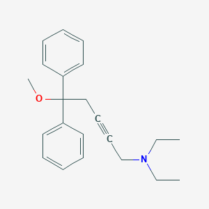 molecular formula C22H27NO B220889 N,N-diethyl-5-methoxy-5,5-diphenylpent-2-yn-1-amine 