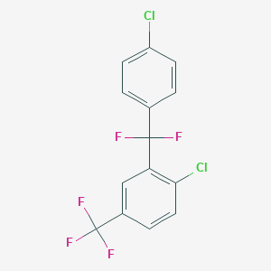 molecular formula C14H7Cl2F5 B022089 1-Chloro-2-[(4-chlorophenyl)difluoromethyl]-4-(trifluoromethyl)benzene CAS No. 95998-70-2