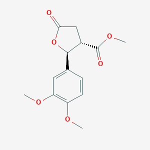 molecular formula C14H23BO3 B220915 Methyl 5-(3,4-dimethoxyphenyl)-2,3,4,5-tetrahydro-2-oxo-4-furancarboxylate CAS No. 119986-67-3