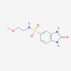 molecular formula C10H13N3O4S B220965 N-(2-methoxyethyl)-2-oxo-2,3-dihydro-1H-benzimidazole-5-sulfonamide 