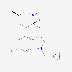 molecular formula C15H15ClFN3O3S2 B220968 13-Bromo-1-cyclopropylmethylfestuclavine CAS No. 122367-97-9