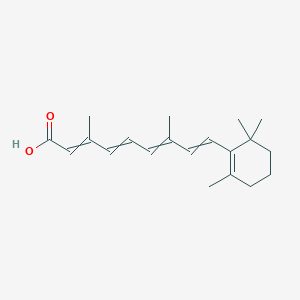 molecular formula C20H28O2 B022099 3,7-Dimethyl-9-(2,6,6-trimethylcyclohex-1-en-1-yl)nona-2,4,6,8-tetraenoic acid CAS No. 68070-35-9