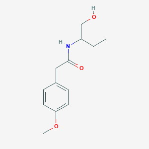molecular formula C13H19NO3 B220994 N-[1-(hydroxymethyl)propyl]-2-(4-methoxyphenyl)acetamide 