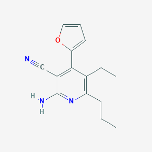 2-Amino-5-ethyl-4-(2-furanyl)-6-propyl-3-pyridinecarbonitrile