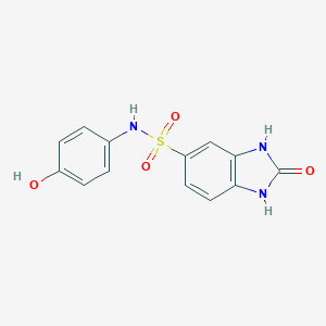 molecular formula C13H11N3O4S B221032 N-(4-hydroxyphenyl)-2-oxo-2,3-dihydro-1H-benzimidazole-5-sulfonamide 
