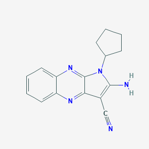 molecular formula C16H15N5 B221041 2-Amino-1-cyclopentylpyrrolo[3,2-b]quinoxaline-3-carbonitrile 