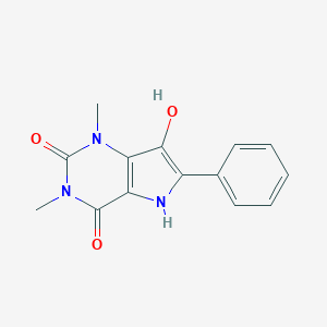 molecular formula C14H13N3O3 B221059 7-Hydroxy-1,3-dimethyl-6-phenyl-1,5-dihydro-pyrrolo[3,2-d]pyrimidine-2,4-dione 