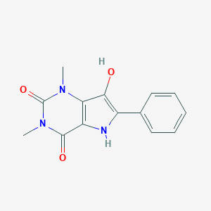 7-hydroxy-1,3-dimethyl-6-phenyl-1H,2H,3H,4H,5H-pyrrolo[3,2-d]pyrimidine-2,4-dione