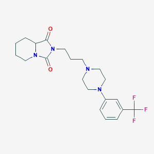 molecular formula C21H27F3N4O2 B221060 2-(3-{4-[3-(trifluoromethyl)phenyl]-1-piperazinyl}propyl)tetrahydroimidazo[1,5-a]pyridine-1,3(2H,5H)-dione 
