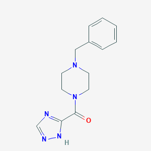 molecular formula C14H17N5O B221079 1-Benzyl-4-(1H-1,2,4-triazol-3-ylcarbonyl)piperazine 