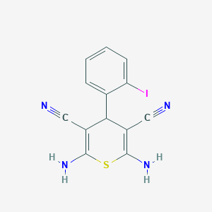 2,6-Diamino-4-(2-iodophenyl)-4H-thiopyran-3,5-dicarbonitrile