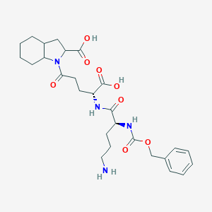 molecular formula C27H38N4O8 B221120 1-(N(2)-Benzyloxycarbonylornithyl-gamma-glutamyl)octahydro-1H-indole-2-carboxylic acid CAS No. 116587-12-3