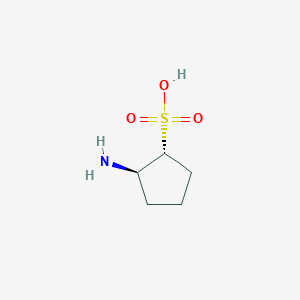 molecular formula C5H11NO3S B022116 2-Aminocyclopentanesulfonic acid CAS No. 110578-84-2