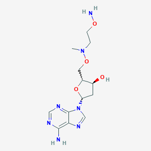 molecular formula C13H21N7O4 B221169 (2R,3S,5R)-2-[[2-aminooxyethyl(methyl)amino]oxymethyl]-5-(6-aminopurin-9-yl)oxolan-3-ol CAS No. 112621-39-3