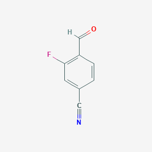 molecular formula C8H4FNO B022119 4-氰基-2-氟苯甲醛 CAS No. 105942-10-7