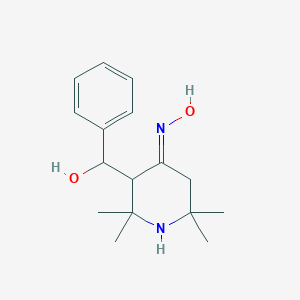molecular formula C16H24N2O2 B221271 3-[Hydroxy(phenyl)methyl]-2,2,6,6-tetramethyl-4-piperidinone oxime 
