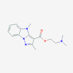 molecular formula C16H20N4O2 B221274 2-(dimethylamino)ethyl 2,4-dimethyl-4H-pyrazolo[1,5-a]benzimidazole-3-carboxylate 