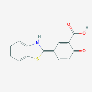 (3E)-3-(3H-1,3-benzothiazol-2-ylidene)-6-oxocyclohexa-1,4-diene-1-carboxylic acid