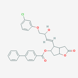 molecular formula C30H27ClO6 B221280 4-[4-(3-chlorophenoxy)-3-hydroxy-1-butenyl]-2-oxohexahydro-2H-cyclopenta[b]furan-5-yl [1,1'-biphenyl]-4-carboxylate 