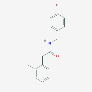 molecular formula C16H16FNO B221368 N-(4-fluorobenzyl)-2-(2-methylphenyl)acetamide 