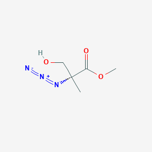 molecular formula C5H9N3O3 B022139 (2R)-2-Azido-3-hydroxy-2-methyl-propanoic acid methyl ester CAS No. 356048-04-9