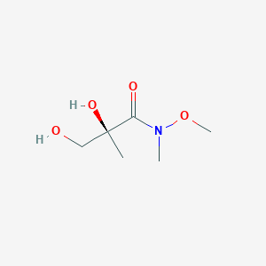 molecular formula C6H13NO4 B022146 (2S)-2,3-Dihydroxy-N-methoxy-2,N-dimethyl-propionamide CAS No. 149099-00-3