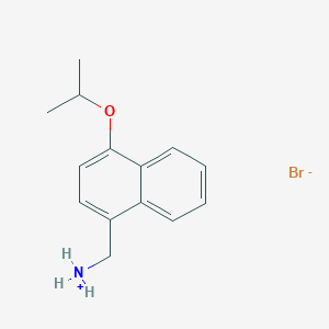 molecular formula C14H18BrNO B022150 4-Isopropoxy-1-naphthalenemethylamine hydrobromide CAS No. 101931-30-0