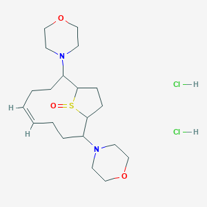 molecular formula C20H36Cl2N2O3S B221560 2,9-Dimorpholino-13-thiabicyclo(8.2.1)tridec-5-ene 13-oxide dihydrochloride CAS No. 174198-18-6