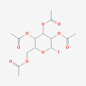 molecular formula C14H19FO9 B221580 (2R,3R,4S,5S)-2-(Acetoxymethyl)-6-fluorotetrahydro-2H-pyran-3,4,5-triyl triacetate CAS No. 174511-17-2