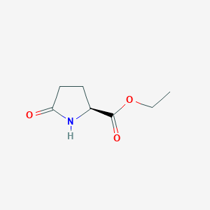 molecular formula C7H11NO3 B022160 ethyl (2S)-5-oxopyrrolidine-2-carboxylate CAS No. 7149-65-7