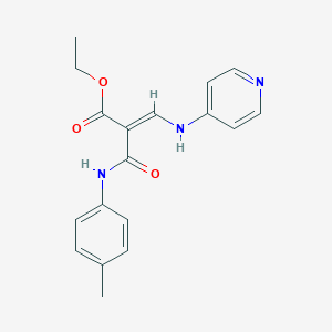 Ethyl (E)-2-(((4-methylphenyl)amino)carbonyl)-3-(4-pyridinylamino)-2-propenoate