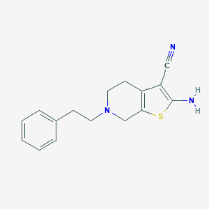 molecular formula C16H17N3S B221641 2-Amino-6-phenethyl-4,5,6,7-tetrahydro-thieno[2,3-c]pyridine-3-carbonitrile 