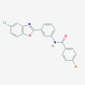 4-bromo-N-[3-(5-chloro-1,3-benzoxazol-2-yl)phenyl]benzamide