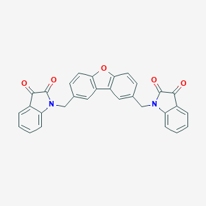 1-({8-[(2,3-dioxo-2,3-dihydro-1H-indol-1-yl)methyl]dibenzo[b,d]furan-2-yl}methyl)-1H-indole-2,3-dione
