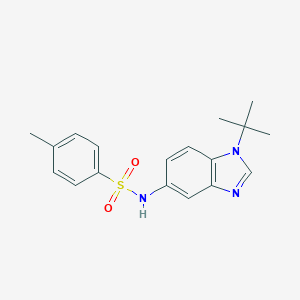 molecular formula C18H21N3O2S B221683 N-(1-tert-Butyl-1H-benzoimidazol-5-yl)-4-methyl-benzenesulfonamide 