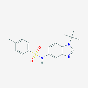 molecular formula C18H21N3O2S B221683 N-(1-TERT-BUTYL-1H-1,3-BENZODIAZOL-5-YL)-4-METHYLBENZENE-1-SULFONAMIDE 