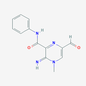 molecular formula C13H12N4O2 B221693 6-formyl-3-imino-4-methyl-N-phenyl-3,4-dihydro-2-pyrazinecarboxamide 