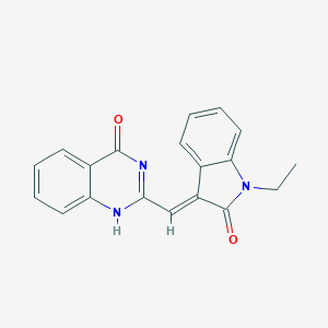 molecular formula C19H15N3O2 B221698 2-[(E)-(1-ethyl-2-oxoindol-3-ylidene)methyl]-1H-quinazolin-4-one 