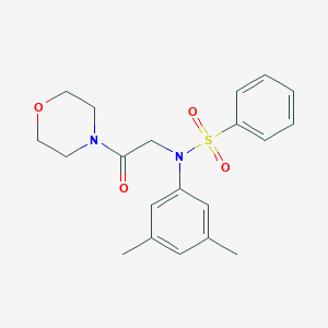 molecular formula C20H24N2O4S B221705 N-(3,5-dimethylphenyl)-N-[2-(4-morpholinyl)-2-oxoethyl]benzenesulfonamide 