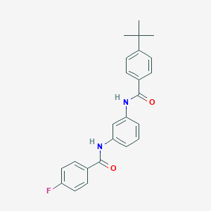 molecular formula C24H23FN2O2 B221706 4-tert-butyl-N-(3-{[(4-fluorophenyl)carbonyl]amino}phenyl)benzamide 