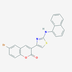molecular formula C22H13BrN2O2S B221712 6-bromo-3-[2-(1-naphthylamino)-1,3-thiazol-4-yl]-2H-chromen-2-one 